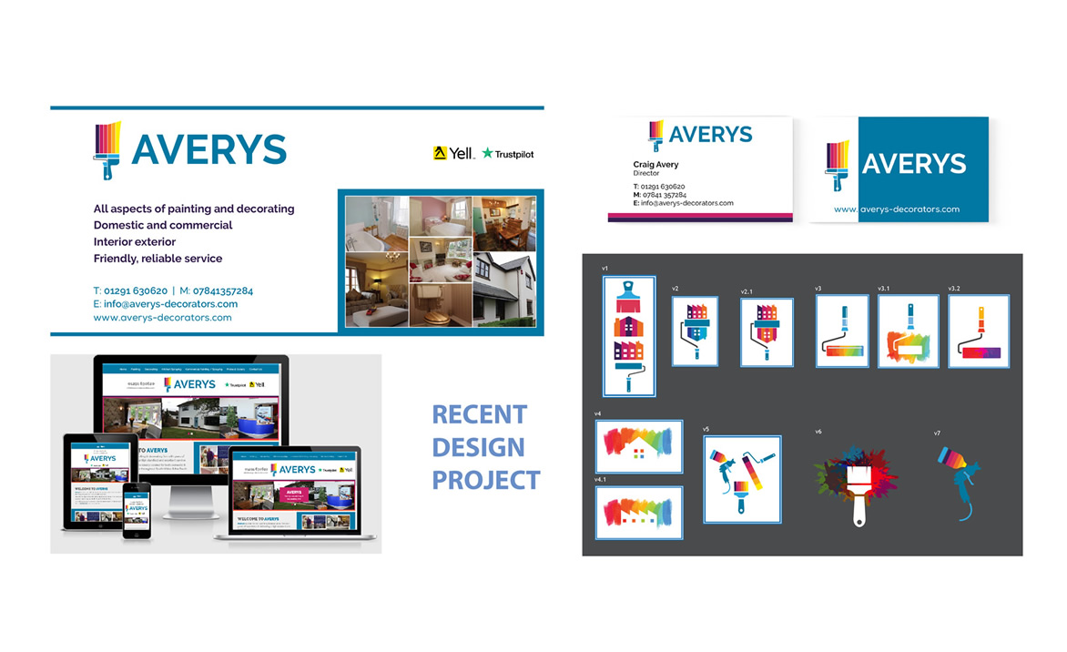 Averys Decorators - Website and Logo Design