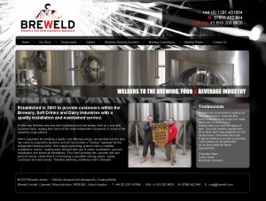 breweld website design