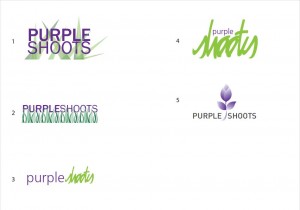 Purple Shoots Logo Concepts